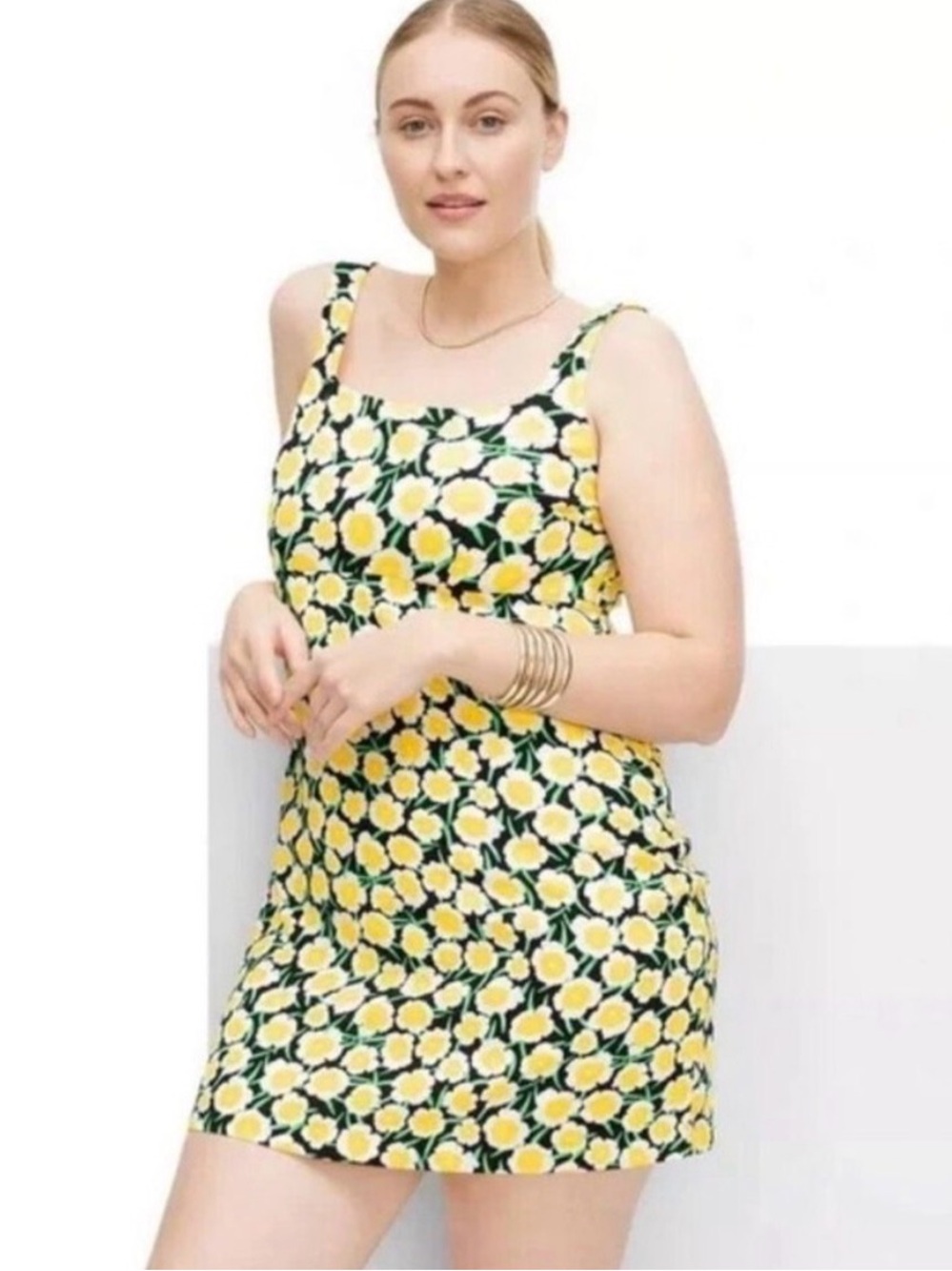 Diane Von Furstenburg Target Yellow Poppy Mini Dress size 8